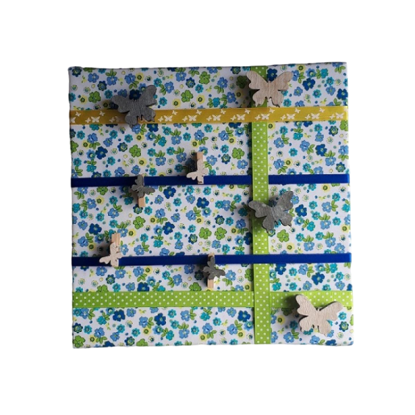 Memobord Bloem blauw/groen