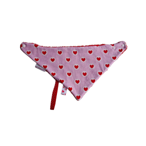 Bandana kwijlslab Roze hart - Afbeelding 2