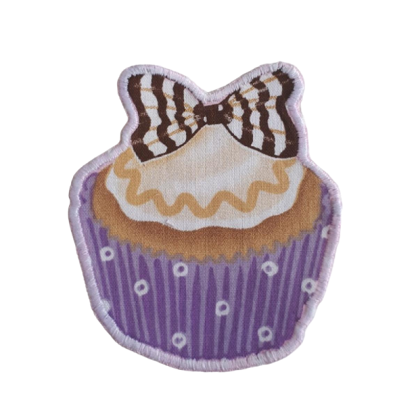 Strijkapplicatie Cupcake Strik