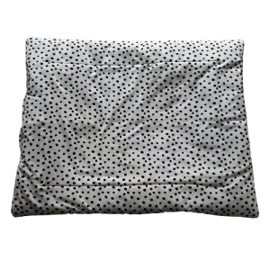 Boxkleed Wit tricot dots / Oud roze wafel - Afbeelding 3