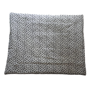 Boxkleed Oud roze  wafelstof / Wit tricot dots - Afbeelding 2