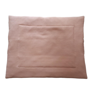 Boxkleed Oud roze  wafelstof / Wit tricot dots - Afbeelding 3