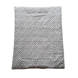 Boxkleed Wit tricot dots / Oud roze wafelstof - Afbeelding 2