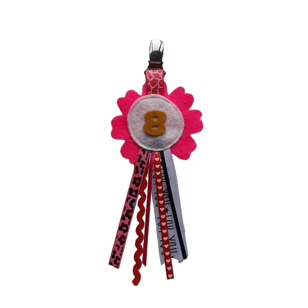 LooK Handgemaakt - Medaille 8 jaar Roze