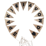 VlaggenlijnJutePakjesavondCadeau