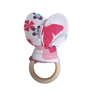 Bijtring Bloem Vlinder Roze