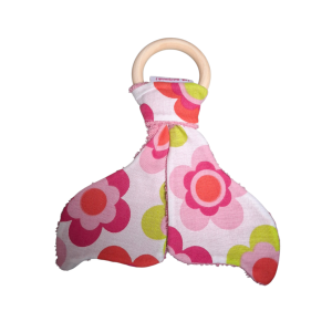 Bijtring zeemeerminstaart Bloemen Roze Groen